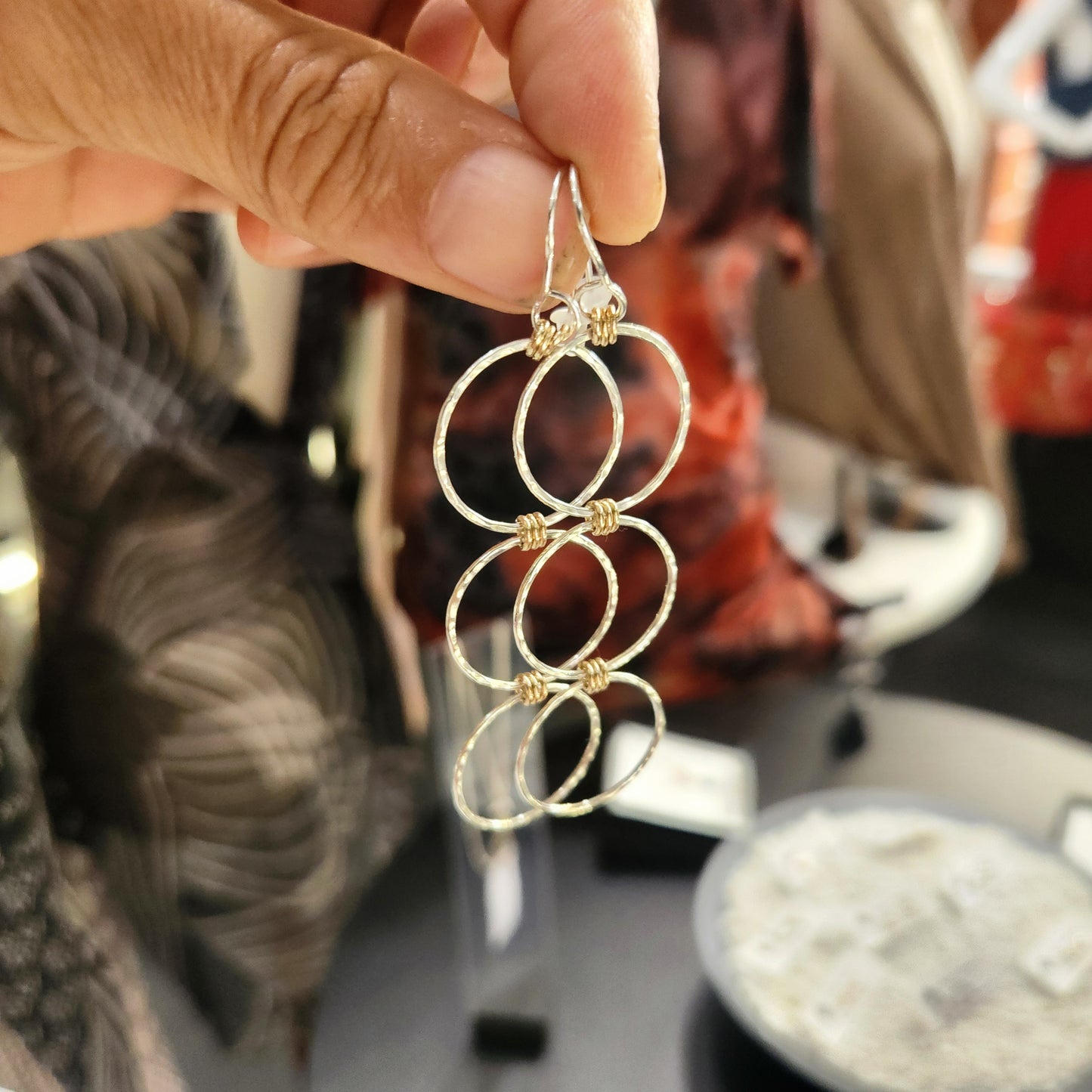 Linear Luxe: Day Edition Shoulder Dusters – Short Argentium Silver & Gold-Fill Statement Earrings
