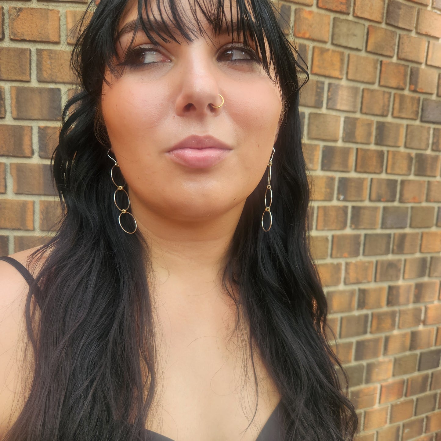 Linear Luxe: Day Edition Shoulder Dusters – Short Argentium Silver & Gold-Fill Statement Earrings