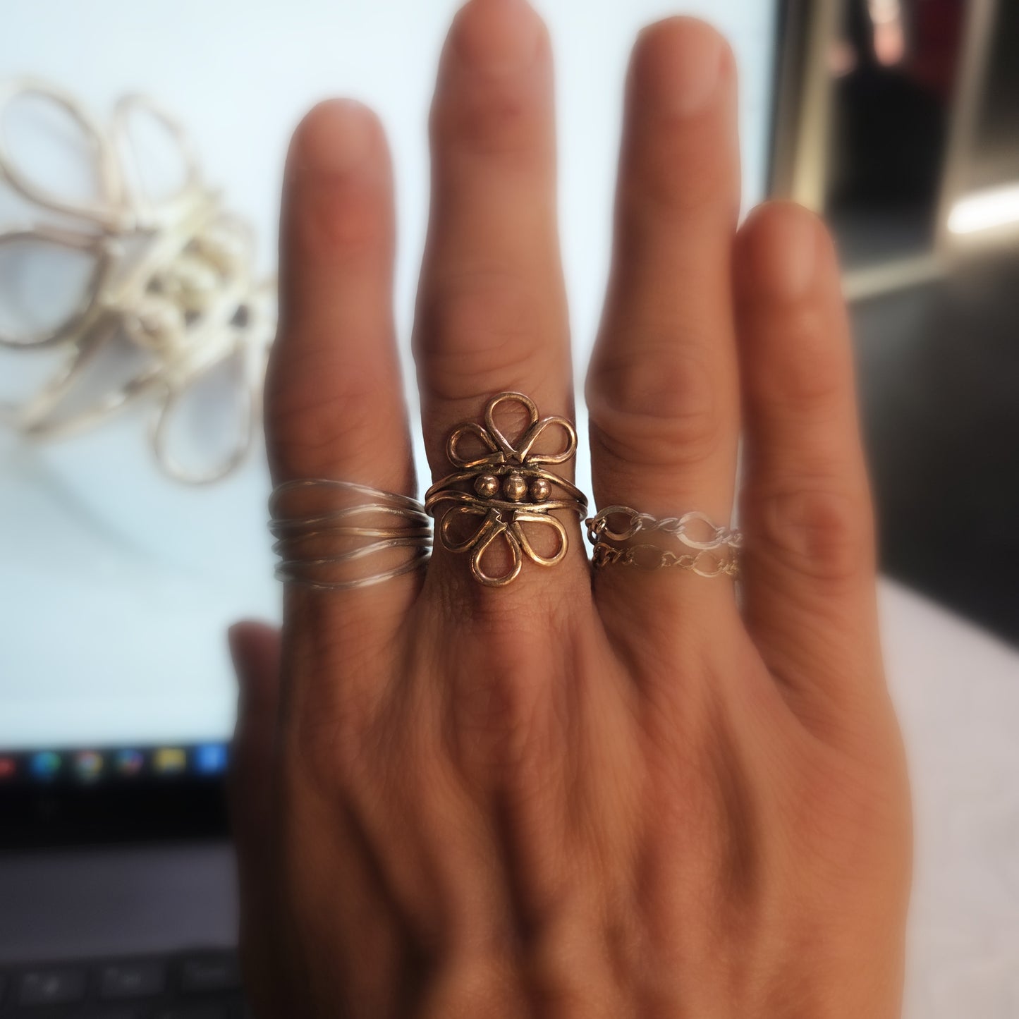 Wildflower Bloom Ring – Handmade Flower Statement Ring
