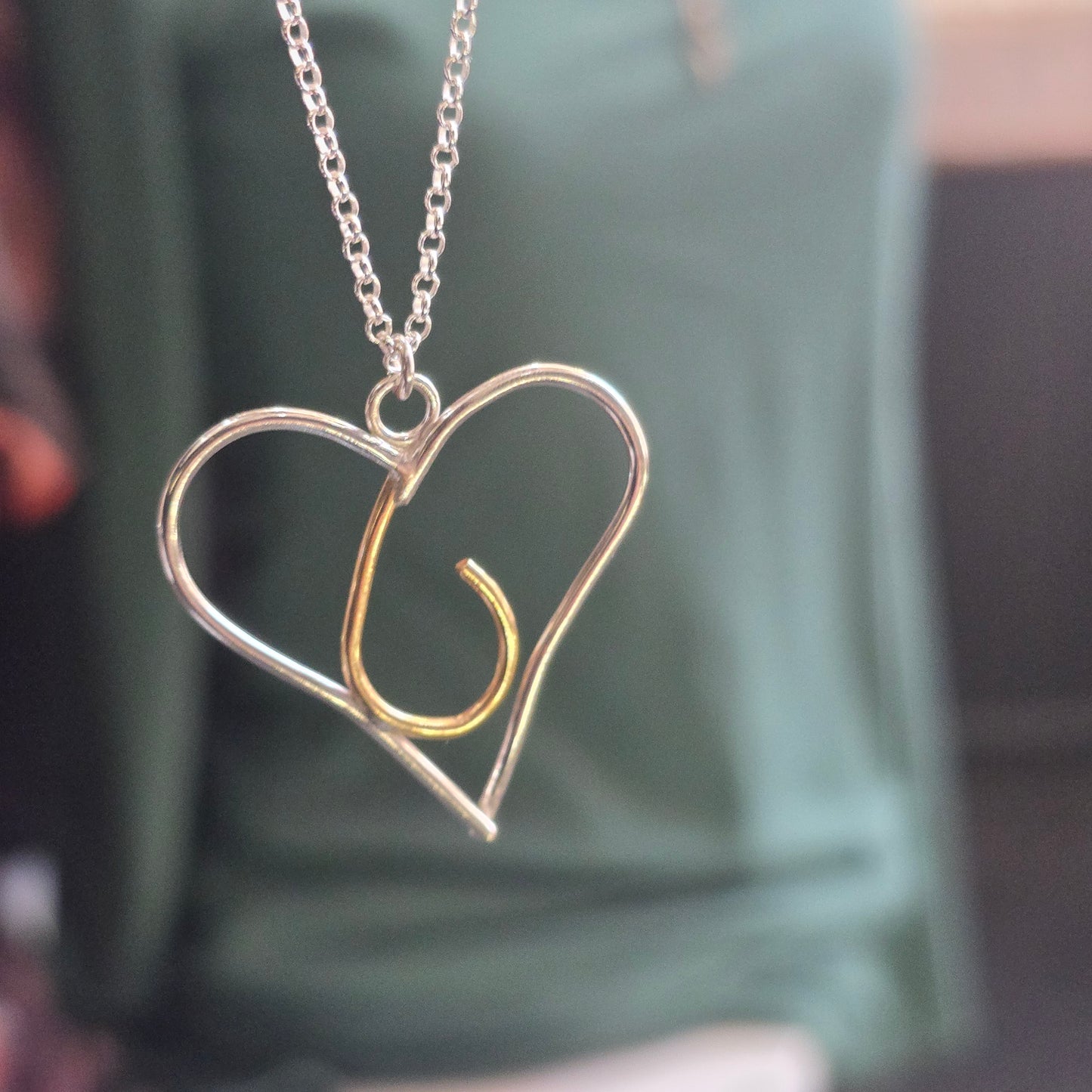 Sacred Flame Heart Necklace