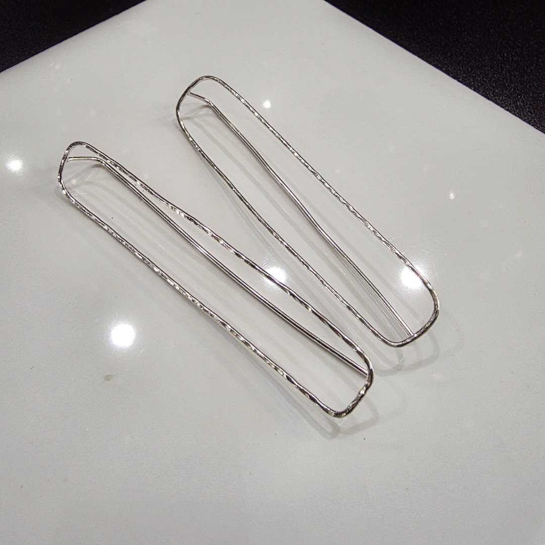 Long Paperclip Threader Earrings – Minimalist 3" Drop Earrings in Argentium Silver, Gold-Filled & Rose Gold-Filled | Handmade by Lepa Jewelry