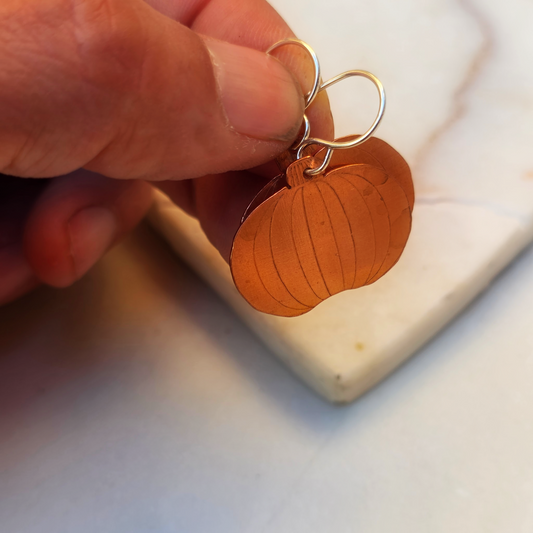 Copper Pumpkin Earrings – Limited Edition