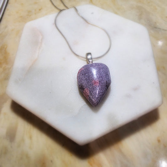 Lepidolite with Rubellite Necklace