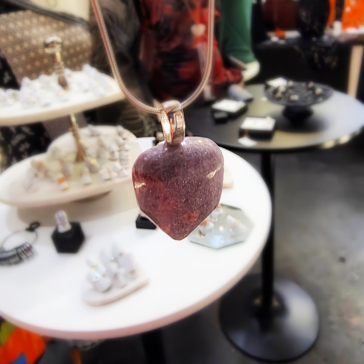 Lepidolite with Rubellite Necklace