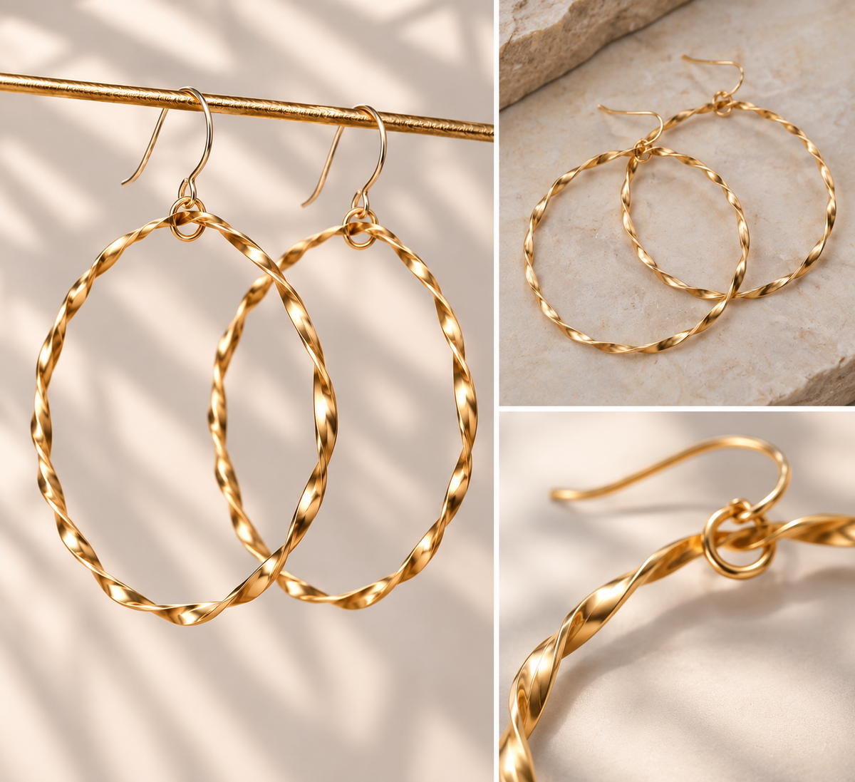 Golden Strata Hoops