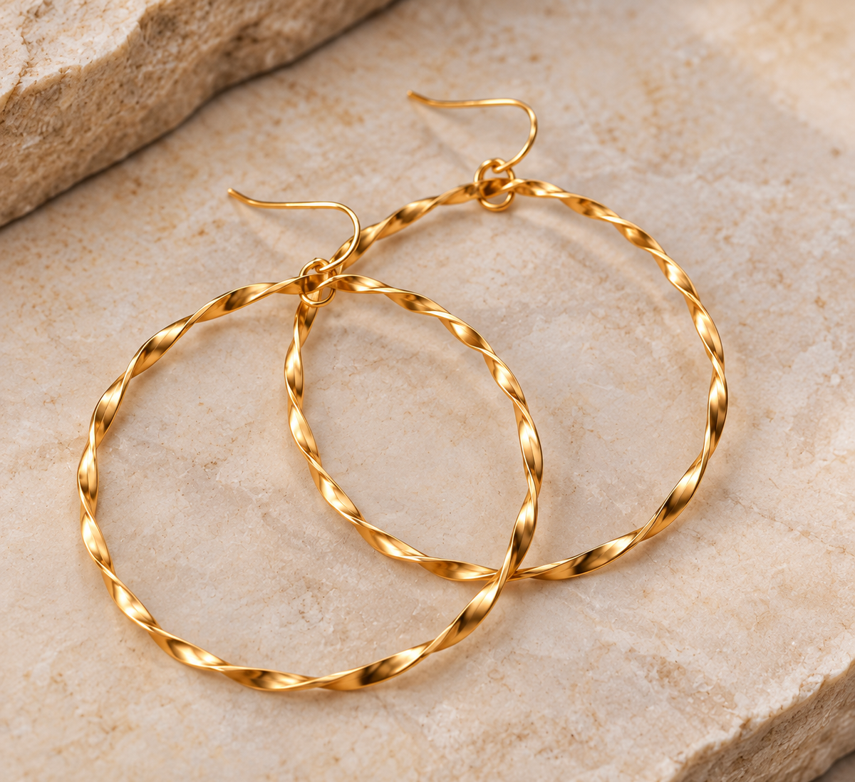 Golden Strata Hoops