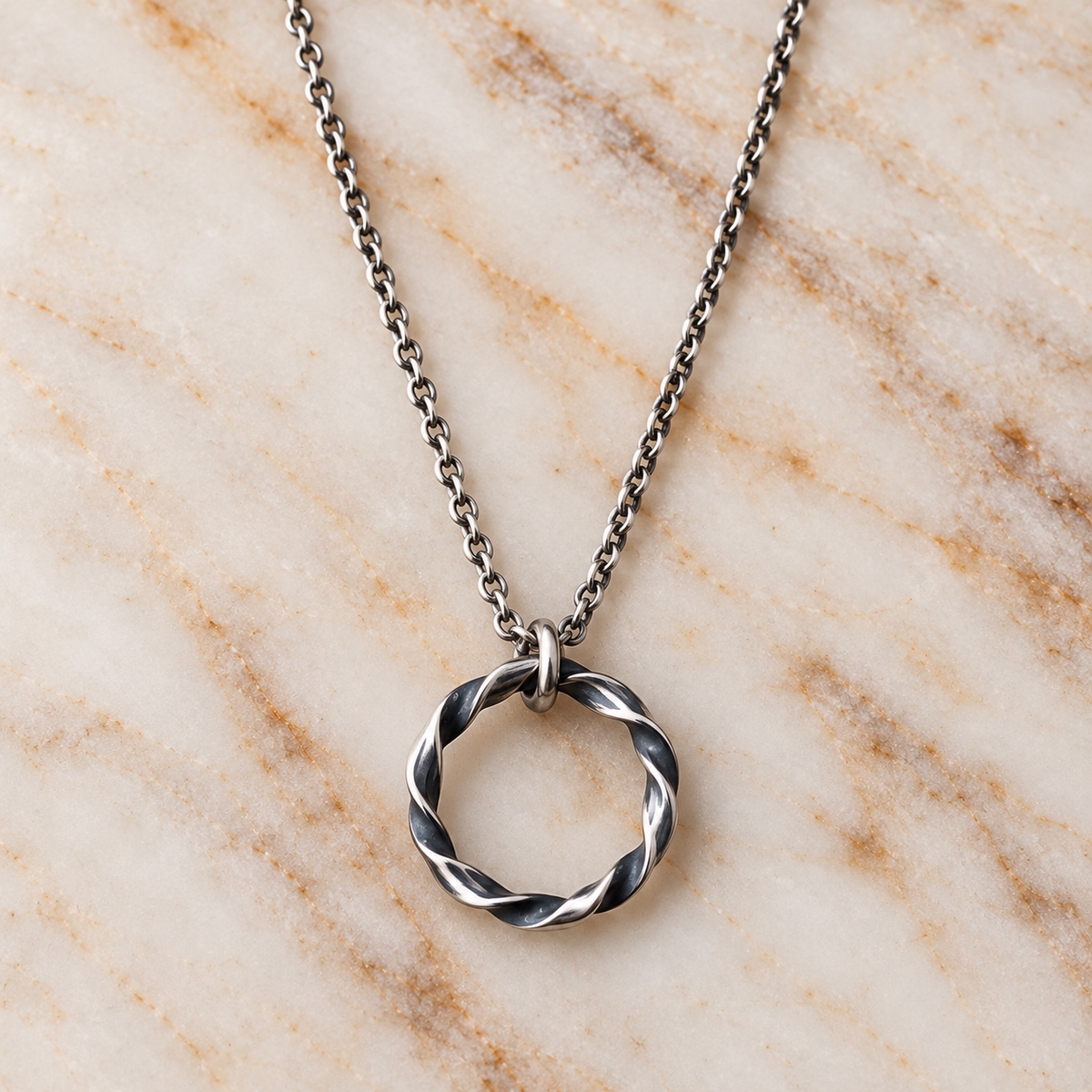 Silver Strata Necklace