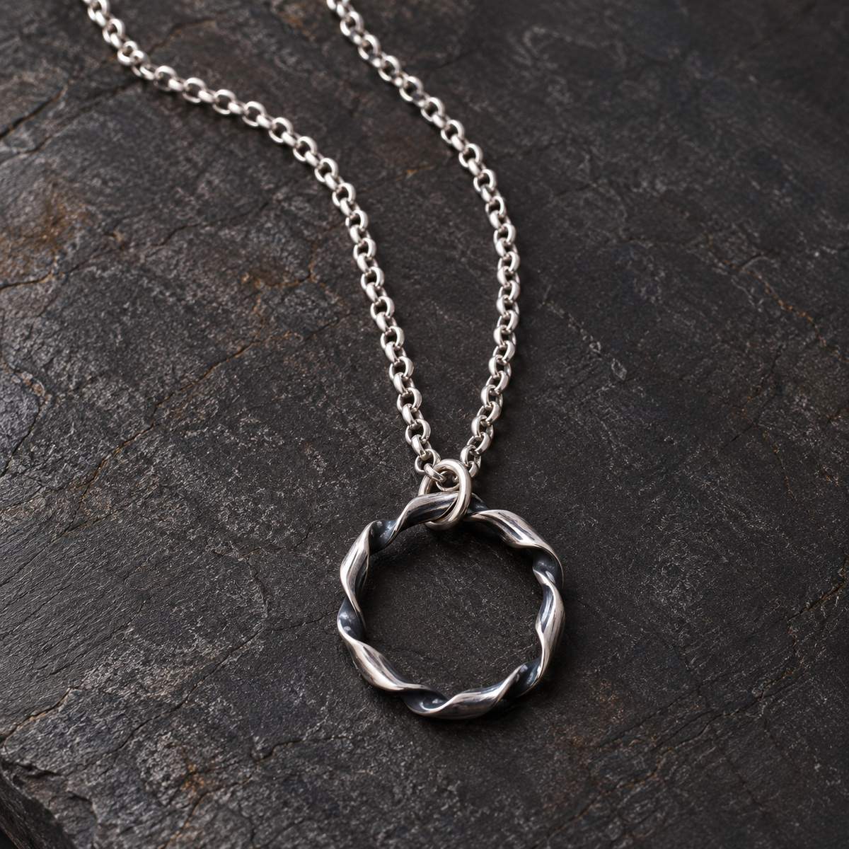 Silver Strata Necklace