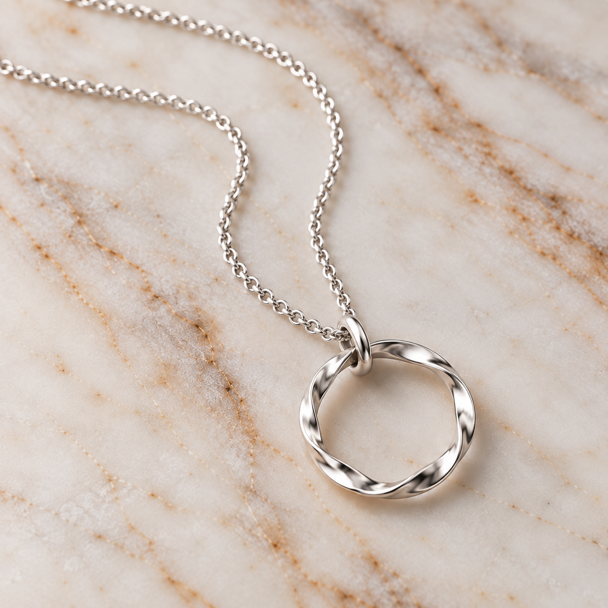 Silver Strata Necklace
