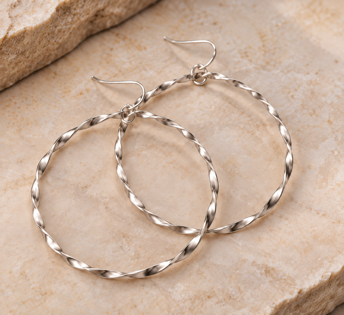 Silver Strata Hoops