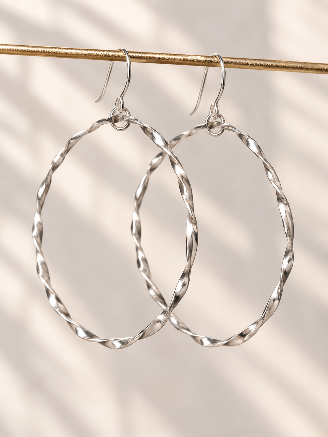 Silver Strata Hoops