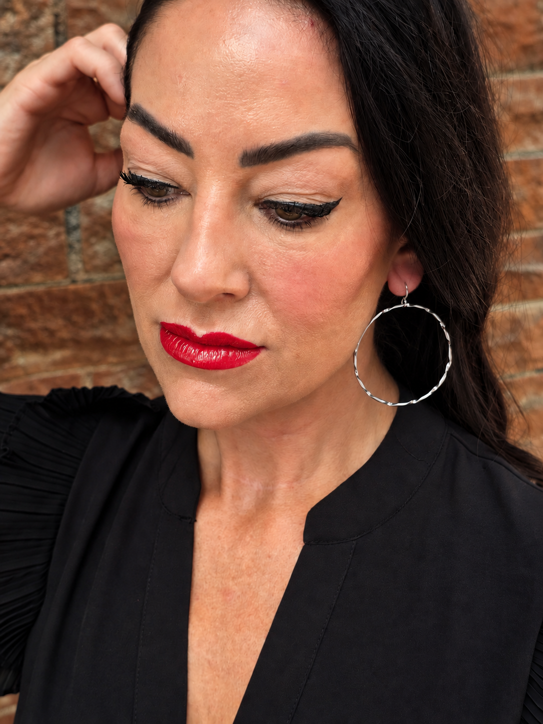 Silver Strata Hoops