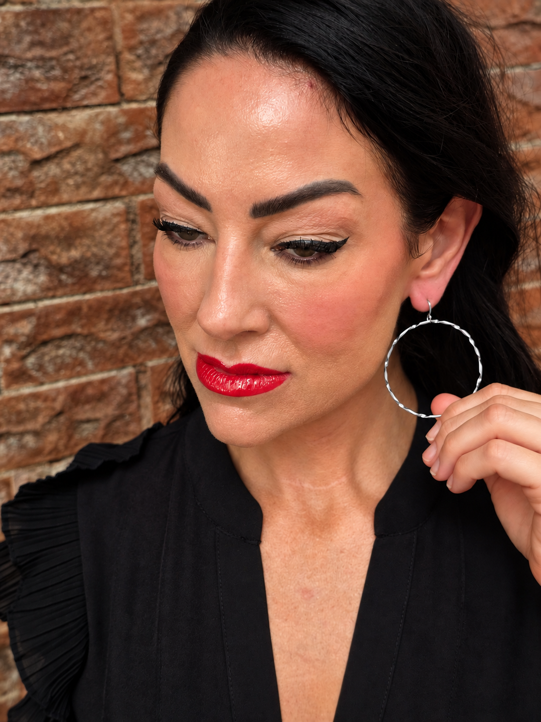 Silver Strata Hoops